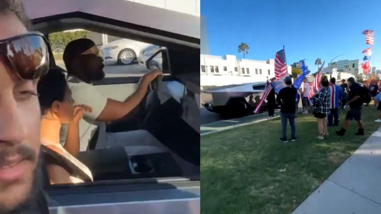 Kanye West joins Trump supporters, causes commotion in Beverly Hills