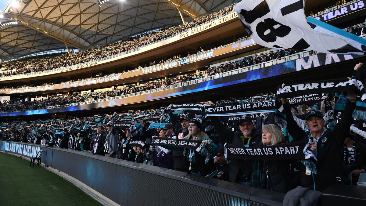 Kibice na meczu w Adelajdzie