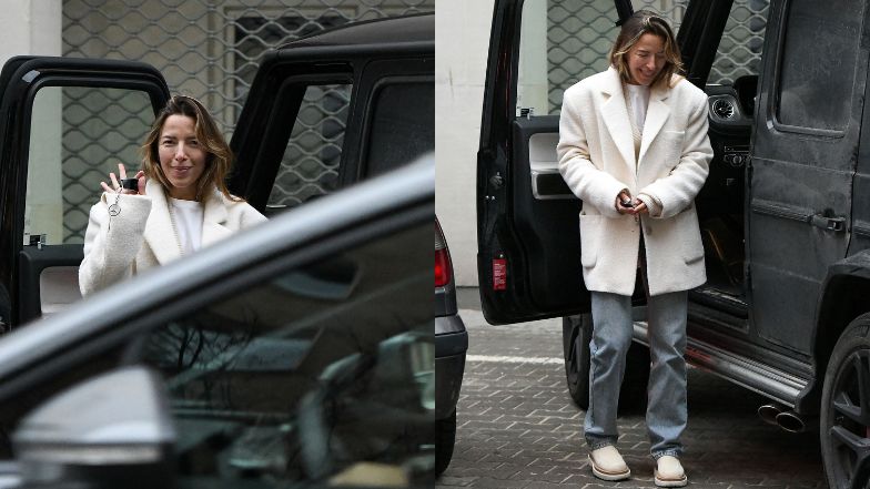 Ewa Chodakowska bez makijażu maszeruje do Mercedesa