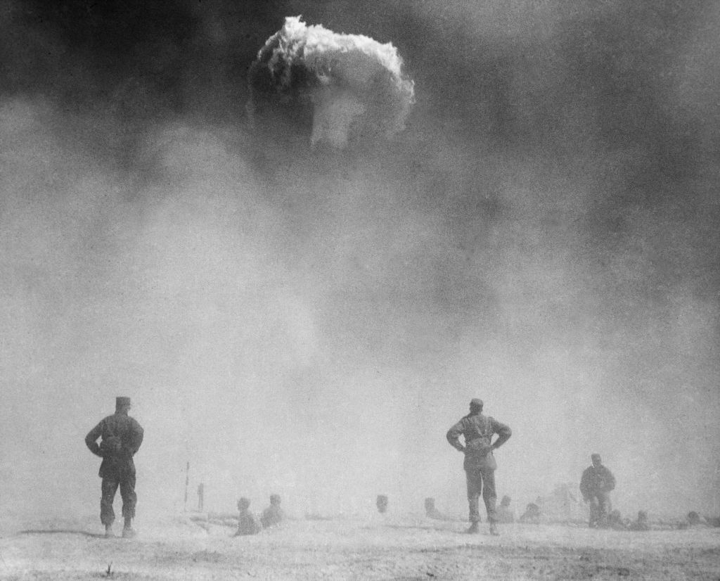 Test nuklearny w Nevadzie w 1952 r.