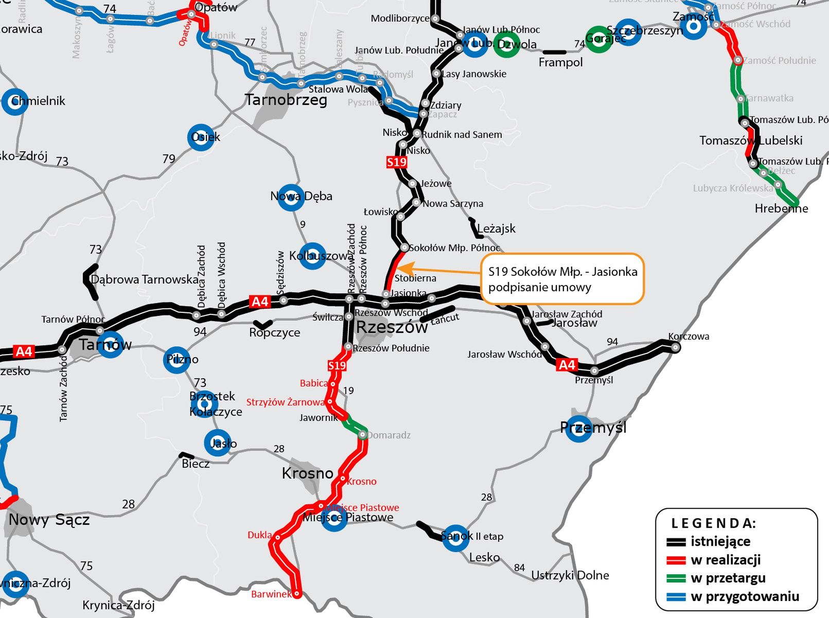 Mapa realizacji inwestycji