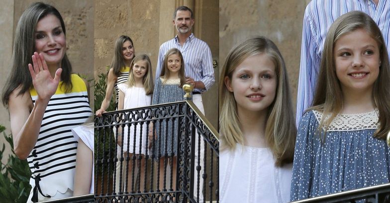 Król Karol i królowa Letycja z córkami