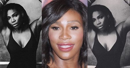 Serena Williams przed i po obróbce grafików... (FOTO)