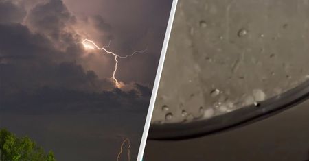 Burze i grad na lotniskach w Paryżu. Porażające nagrania podróżnych
