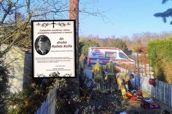 Tragedia na działce. Spadł z ok. 8 m. Strażak zmarł na miejscu