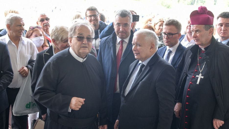 Spotkanie o. Rydzyka i Jarosława Kaczyńskiego w Toruniu.