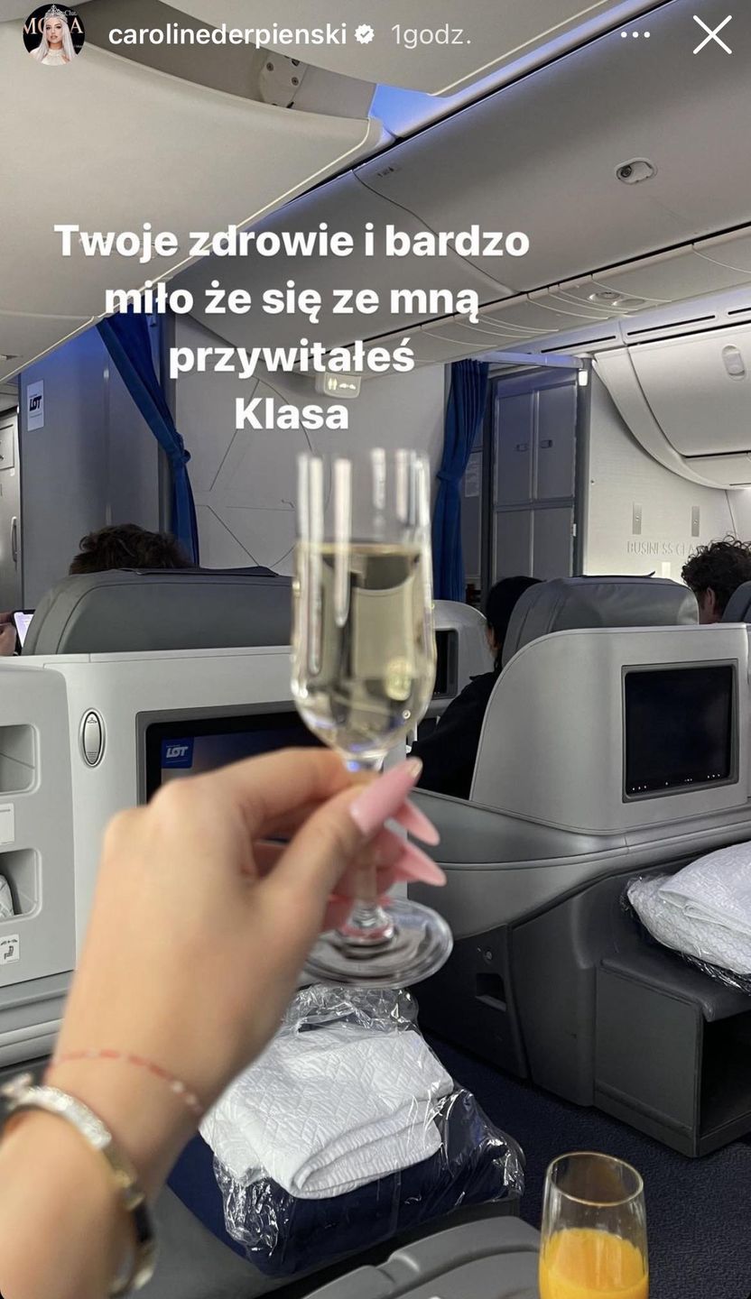 Caroline Deprienski znów spotkała  Piotra Rubika w samolocie