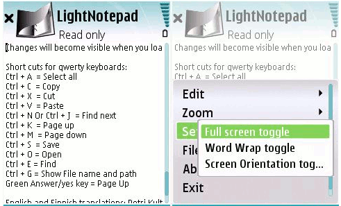 LightNotepad - notatnik dla Symbiana.