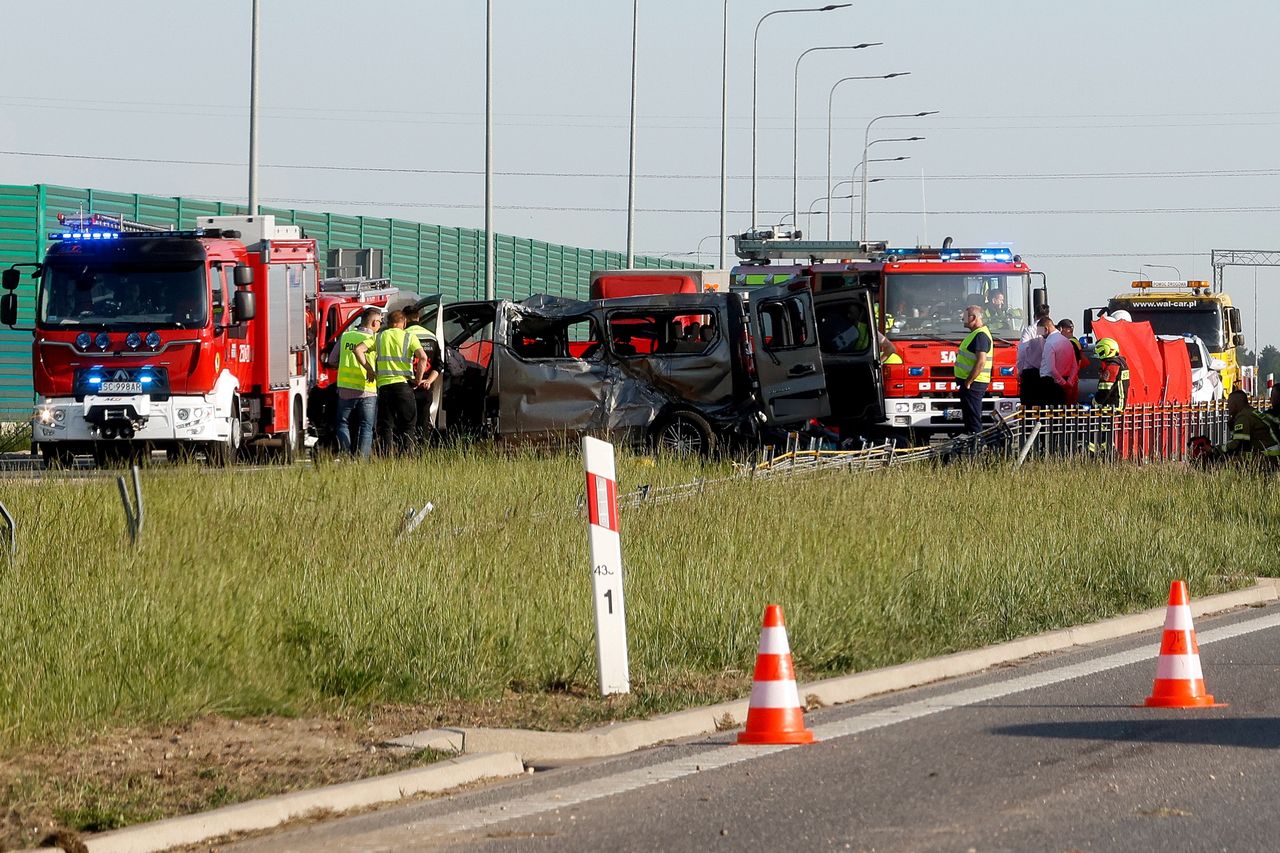 Do wypadku doszło w niedzielę na autostradzie A1 w okolicach Częstochowy