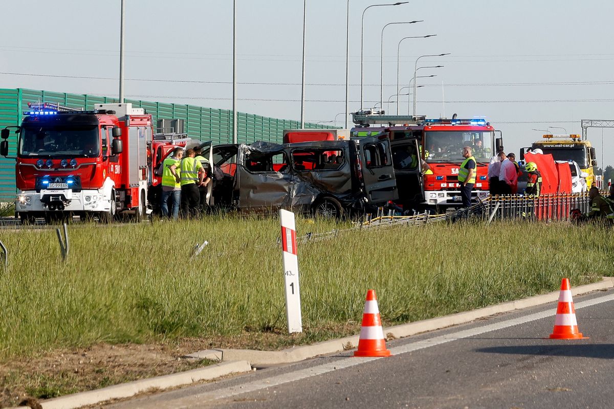 Do wypadku doszło w niedzielę na autostradzie A1 w okolicach Częstochowy