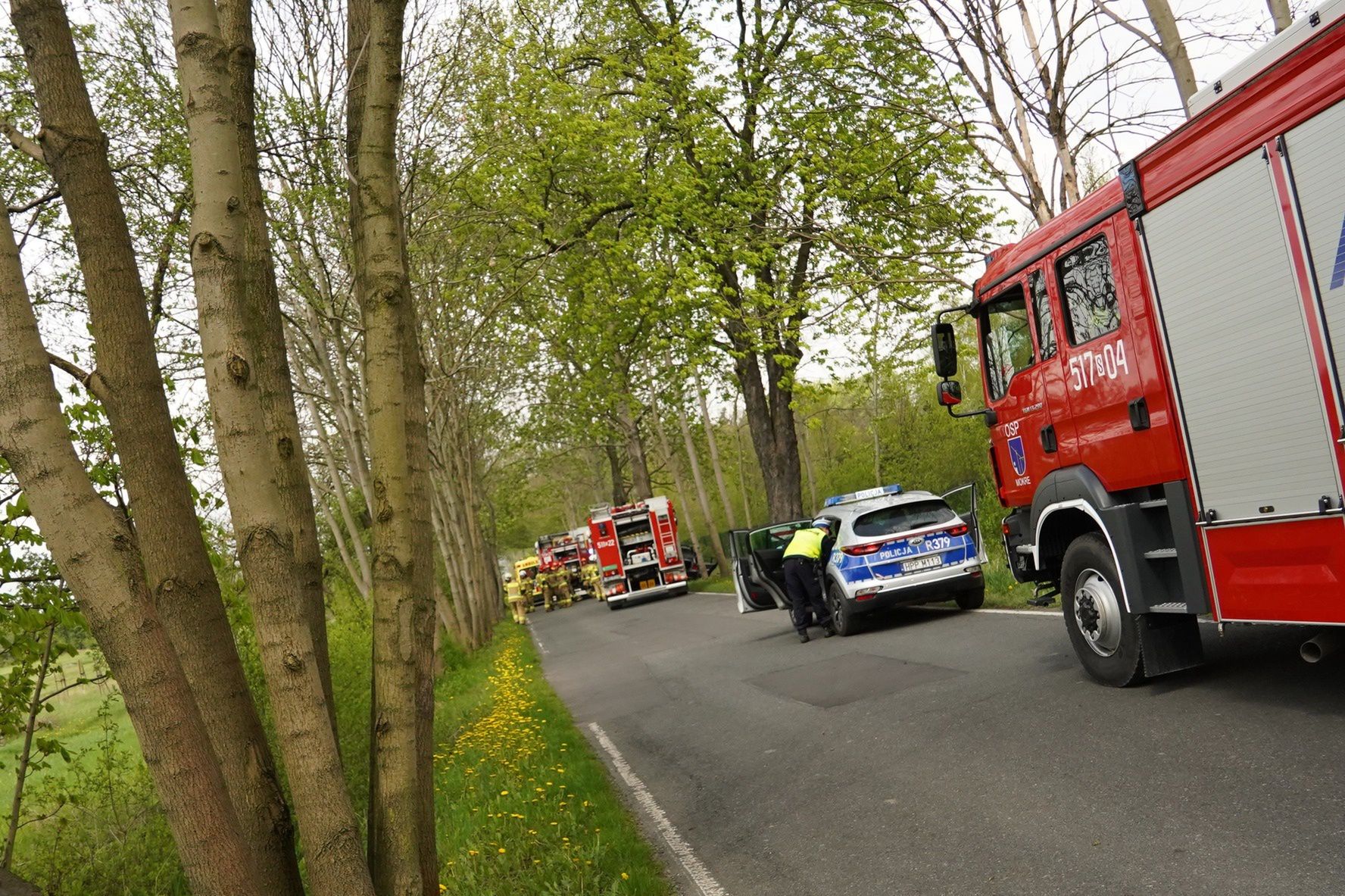 Śmiertelny wypadek w Mikołowie. Nie żyje kierowca BMW, który rozbił auto o drzewo. fot. KPP Mikołów