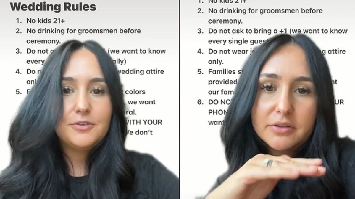 Tiktokerka wprowadziła zasady na własnym weselu. 