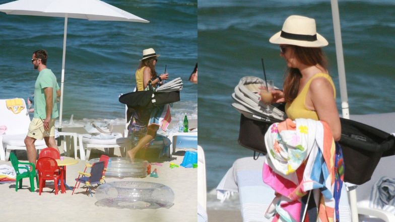 Anna Czartoryska na plaży w Juracie