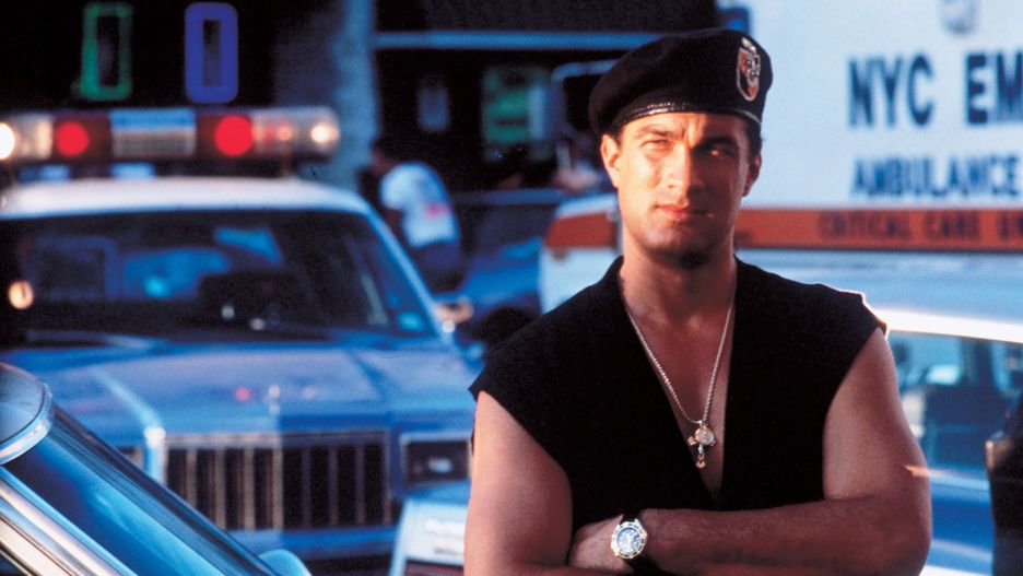 Steven Seagal na planie "Szukając sprawiedliwości" 1991 rok