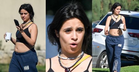 Naturalna Camila Cabello maszeruje po osiedlu w rozciągniętym dresie (ZDJĘCIA)