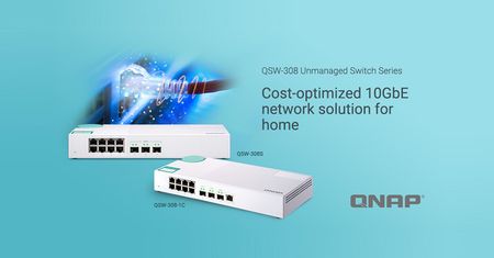 Niedrogie przełączniki 10GbE/1GbE od QNAP - QSW-308