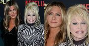 Naciągnięta Dolly Parton pozuje z Jennifer Aniston na premierze (FOTO)