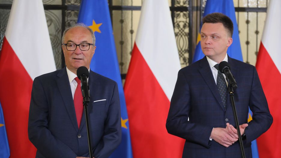 Włodzimierz Czarzasty i Szymon Hołownia