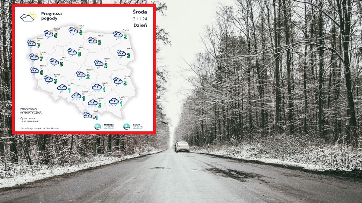 Pogoda na 13 i 14 listopada. Będzie zimno i niebezpiecznie