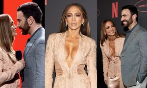Wydekoltowana Jennifer Lopez FLIRTUJE Z KOLEGĄ z planu, promując swój nowy film. Jest ogień? (ZDJĘCIA)