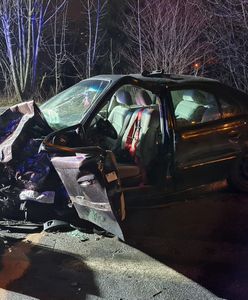 Bielsko-Biała. Koszmarny wypadek. Auto do kasacji, kierowca kompletnie pijany i agresywny