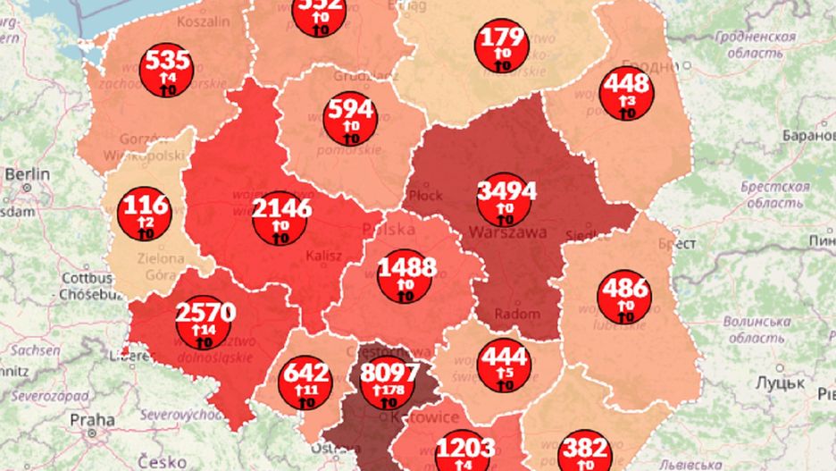 Koronawirus w Polsce. Aktualna mapa zarażeń