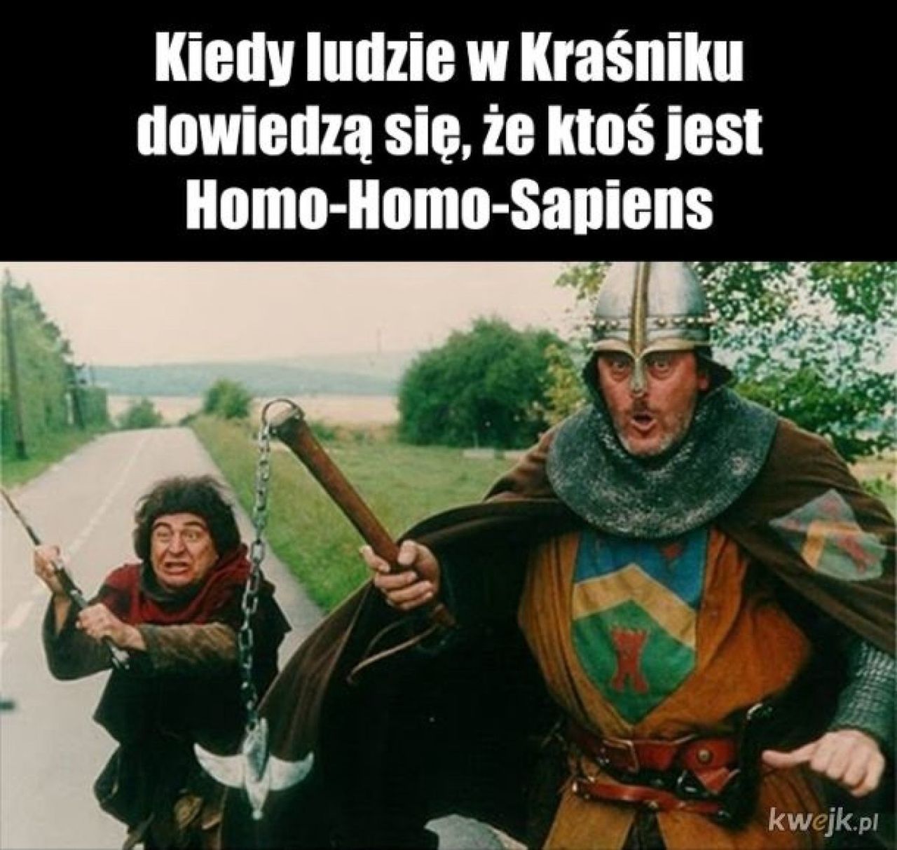 Kraśnik - "Homo-Homo-Sapiens" / Źródło: Kwejk.pl 