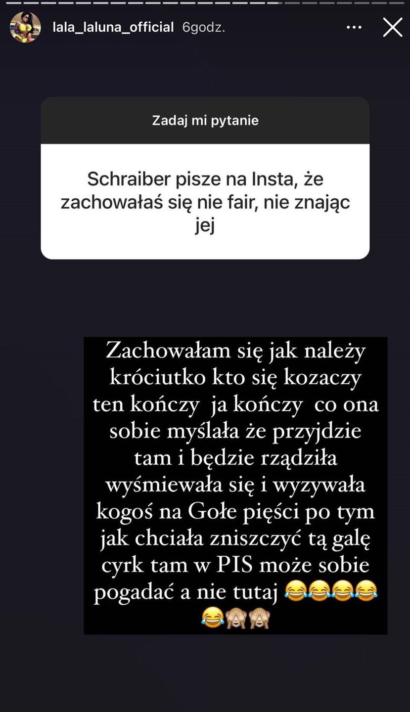 Laluna kłóci się z Marianną Schreiber