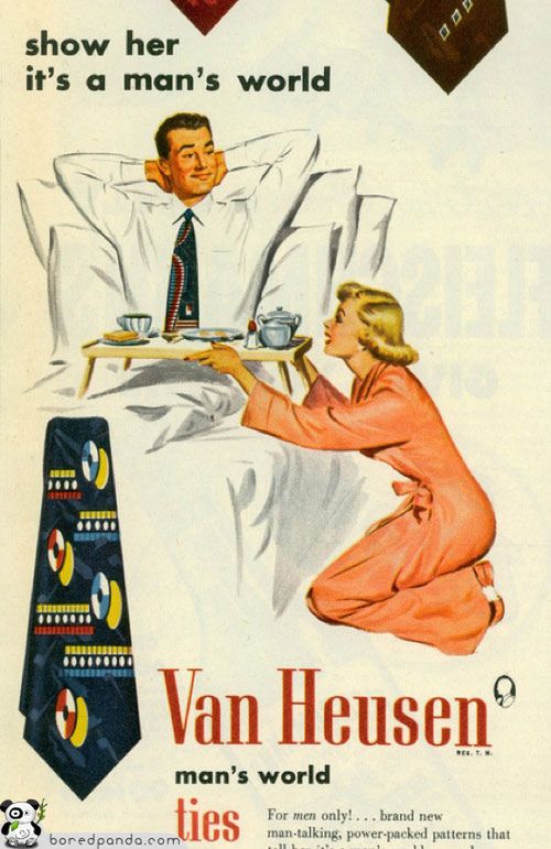 Męski świat - stara reklama krawatów