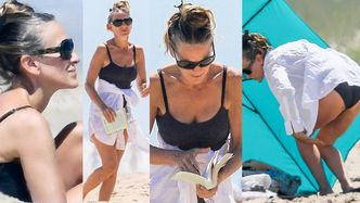 55-letnia Sarah Jessica Parker oddaje się lekturze na plaży w Hamptons (ZDJĘCIA)