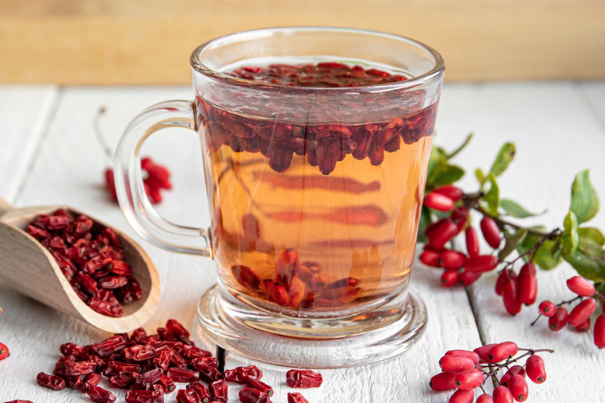 You can prepare an infusion from dried fruits and leaves of barberry.