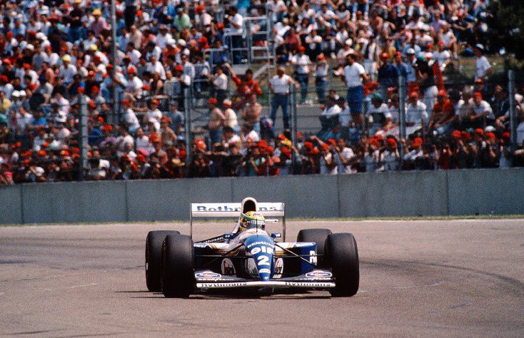 Ayrton Senna przed wypadkiem na torze Imola