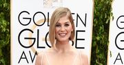 Rosamund Pike: idealna suknia i... niedoskonałości!