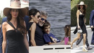 George Clooney i wystrojona Amal Clooney wypoczywają z dziećmi nad jeziorem Como (ZDJĘCIA)