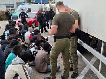 W chłodni ukrywali 34 migrantów. Zatrzymanie na A2