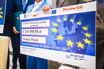 5,5 mln zł dla Powiatu Płockiego. Powstanie ścieżka Rogozino–Imielnica