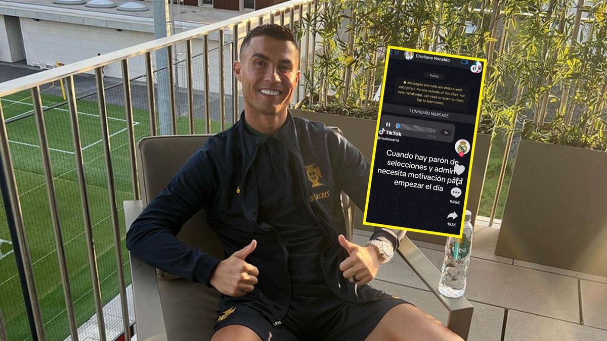 Cristiano Ronaldo i TikTok Realu Madryt (w ramce)