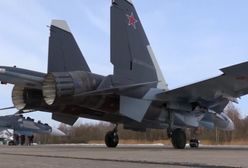 Rosja prezentuje nowe myśliwce przy granicy z Polską. Nagranie z lotniska w Kaliningradzie