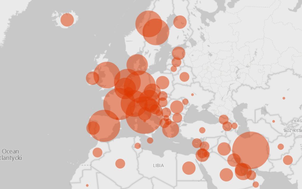 Microsoft uruchomił mapę do śledzenia COVID-19. I nie robi tego najlepiej