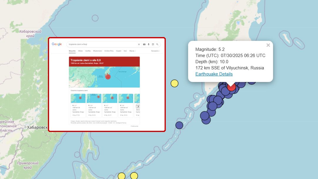 Trzęsienie ziemi w Rosji