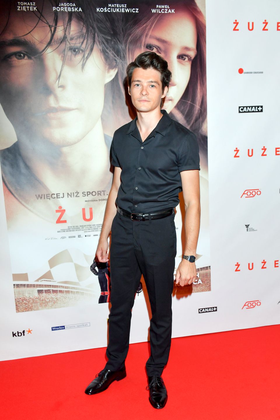 Tomasz Ziętek na premierze filmu Żużel