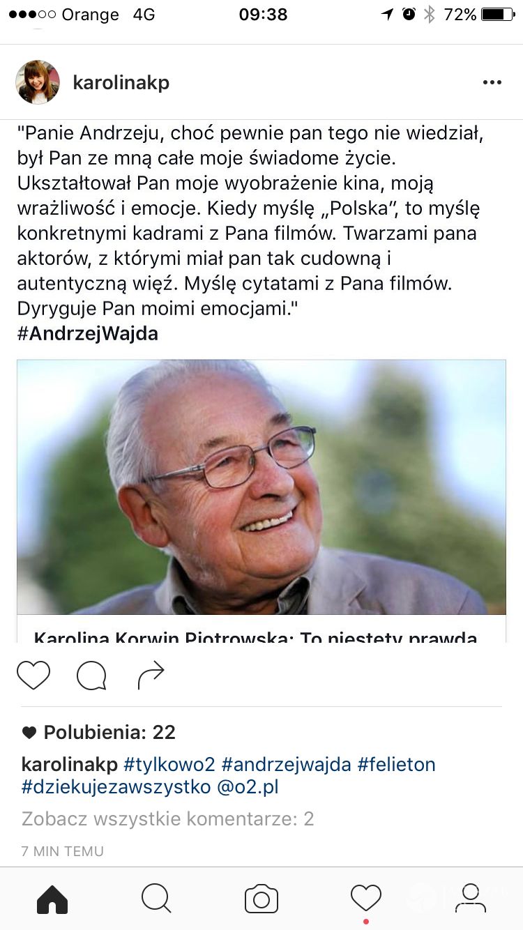 Karolina Korwin Piotrowska żegna Andrzeja Wajdę
