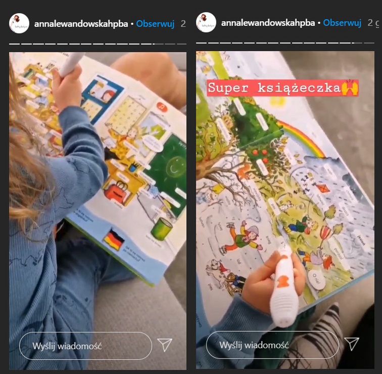Anna Lewandowska pokazała, jak Klara uczy się języków