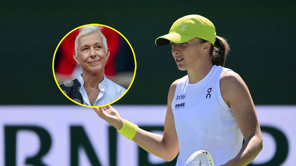 Getty Images / Od lewej: Martina Navratilova oraz Iga Świątek