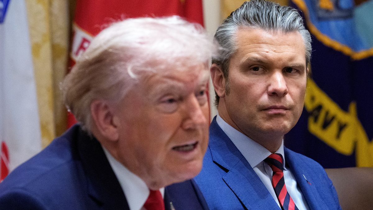 President Trump Holds Cabinet Meeting
US President Donald, left, and Pete Hegseth, US secretary of defense, during a cabinet meeting at the White House in Washington, DC, US, on Thursday, Jan. 29, 2026. Trump said he had successfully appealed to Russian President Vladimir Putin to halt the bombing of cities and towns in Ukraine as the country prepares for an extreme cold snap. Photographer: Aaron Schwartz/CNP/Bloomberg via Getty Images
Bloomberg
north american, u.s. government, us, 2026uspolitics, united states of america, the white house, americas, government news, u.s.a., american