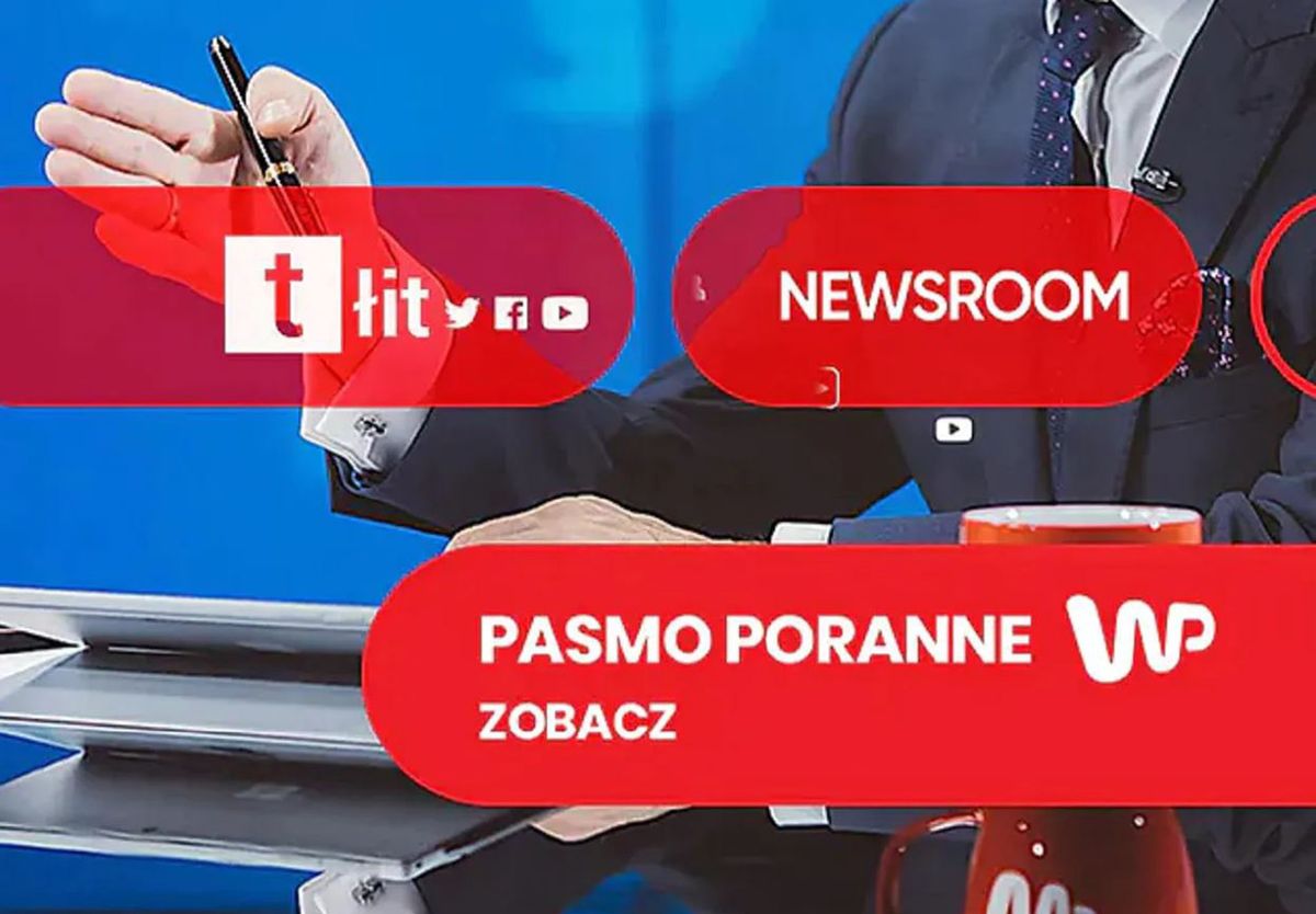 tłit, newsroom wp Poranek Wirtualnej Polski. Pasmo publicystyczne