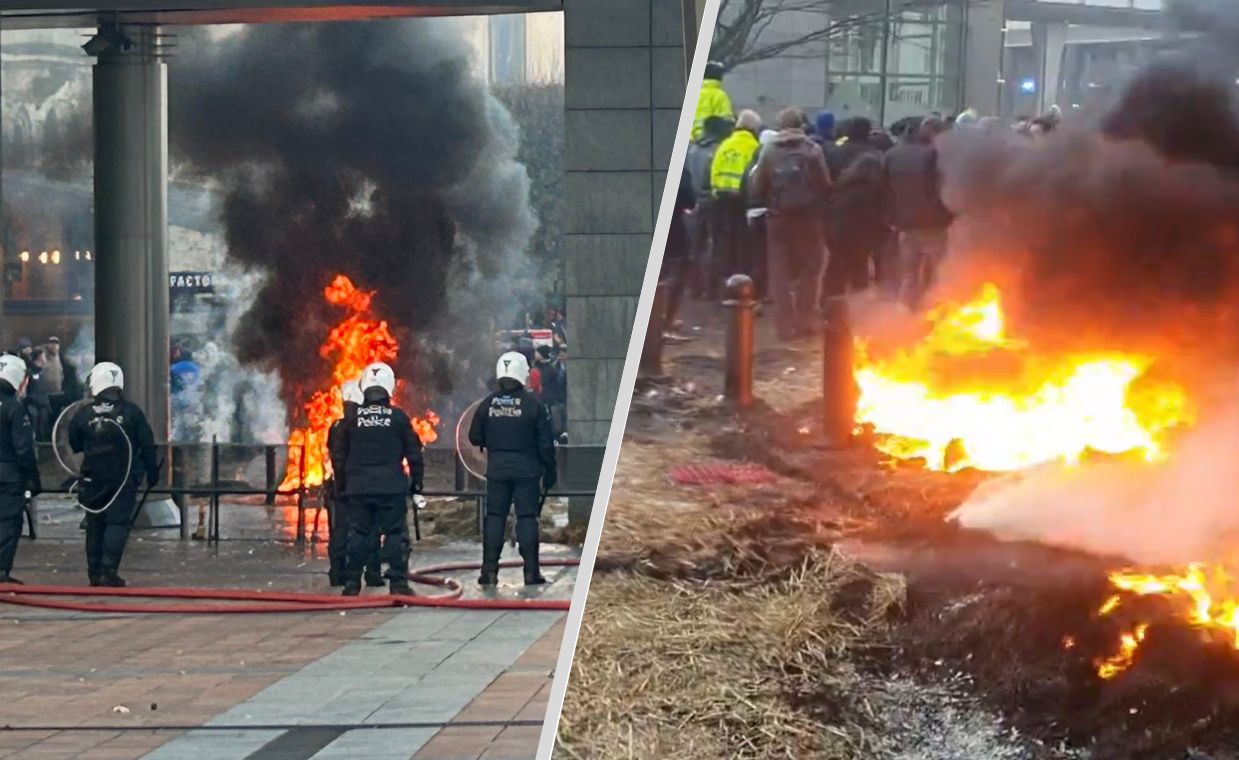 Kordon policji w Brukseli, wielki protest. "Powstrzymajmy to szaleństwo"