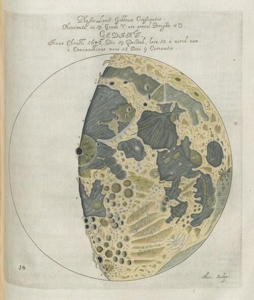 Faza księżyca - Jan Heweliusz, selenographia