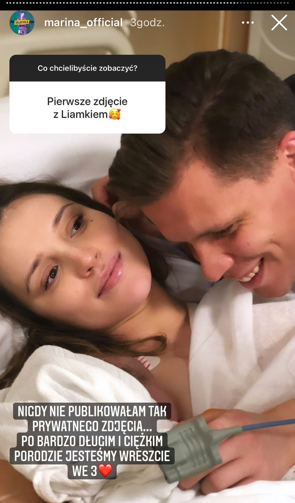 Marina i Wojtek Szczęsny po narodzinach Liama