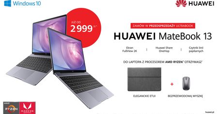Huawei Matebook 13 doczekał się procesora AMD. Jest jedno ale